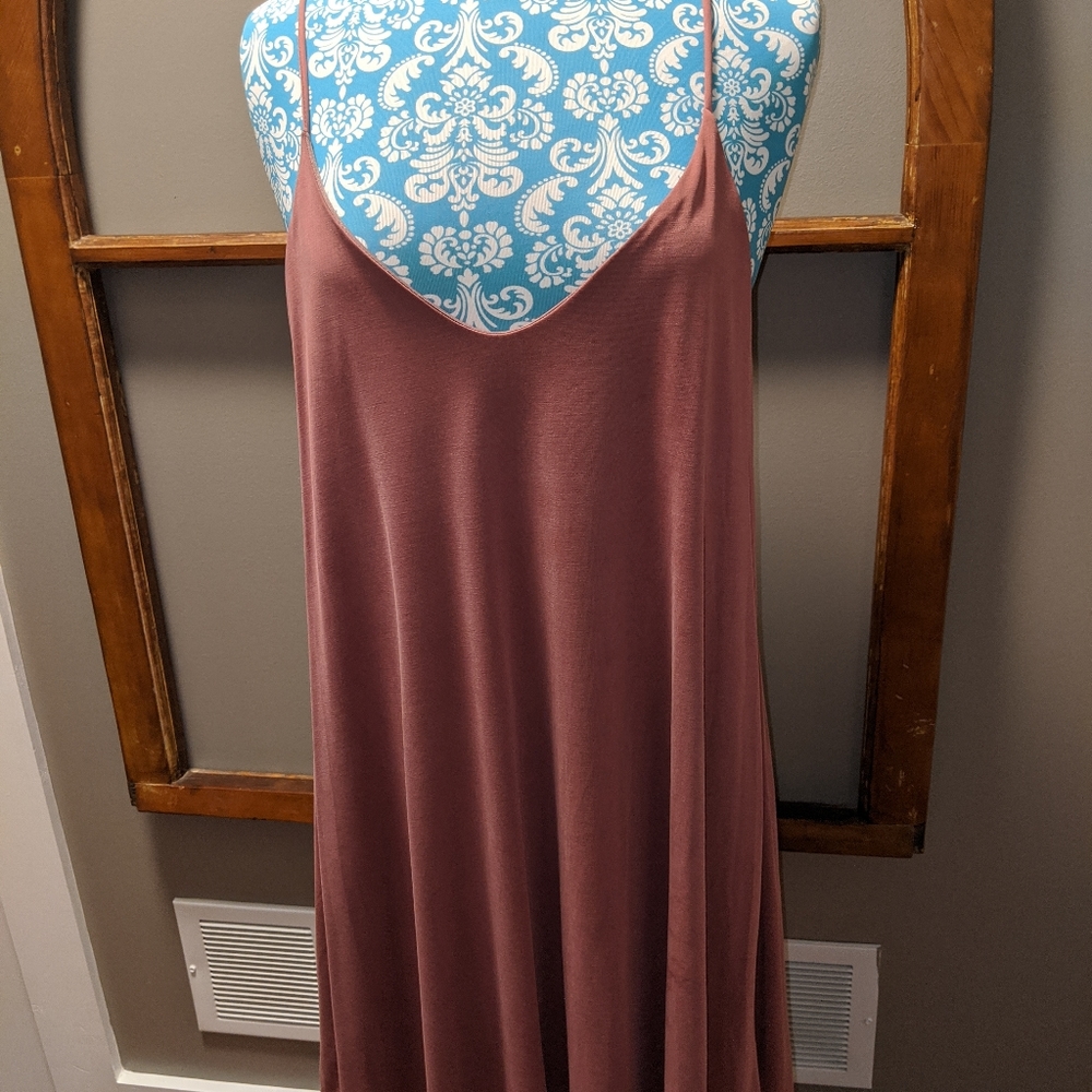 Rose spaghetti strap tank dress
